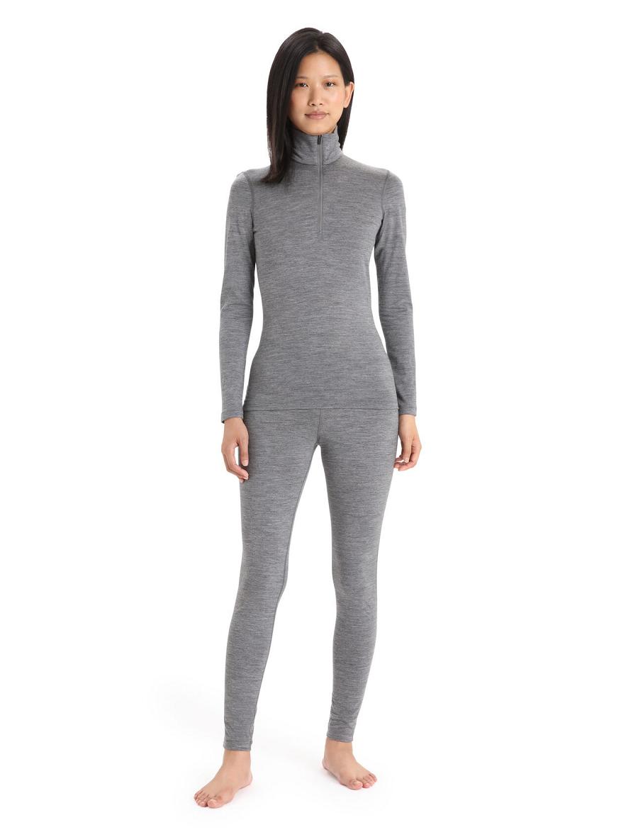 Icebreaker Merino 200 Oasis Long Sleeve Half Zip Thermal Top Naisten Base Layers Harmaat | FI 1903WNBY